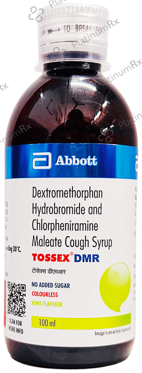 Tossex DMR 2/10mg Kiwi Sugar Free Syrup 100ml