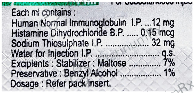Histoglob Injection 1ml