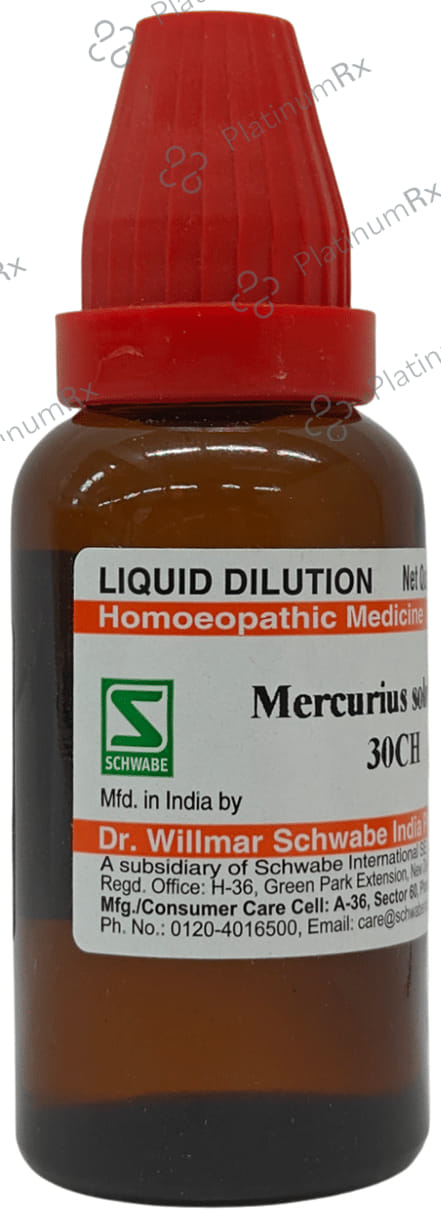 Dr Willmar Schwabe India Mercurius Solubilis Dilution 30 CH
