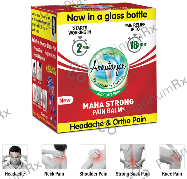 Amrutanjan Maha Strong Pain Balm 8ml