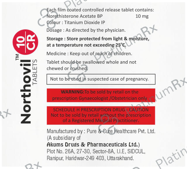 Northovil 10mg Tablet CR 10s