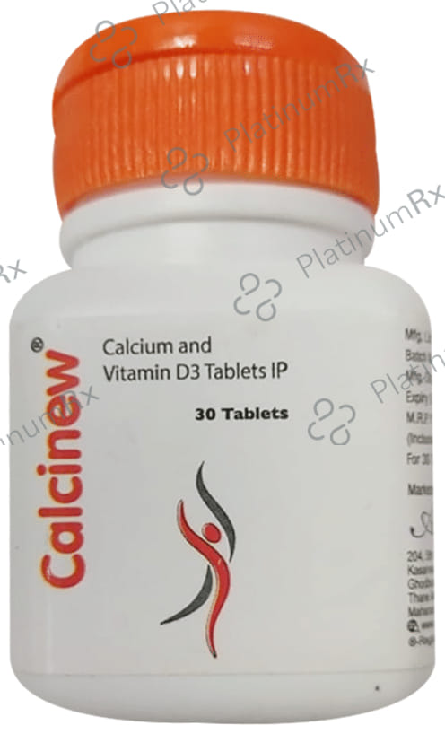 Calcinew 500mg/2000IU Tablet 30s