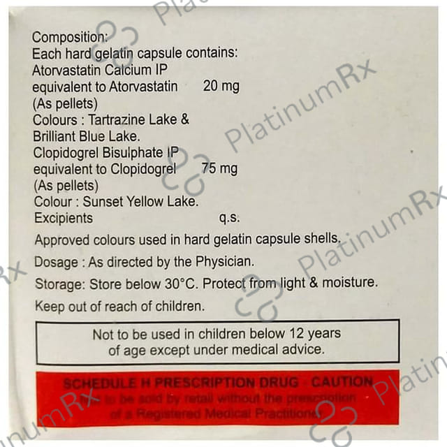 Atorfit CV 20/75mg Capsule 10s