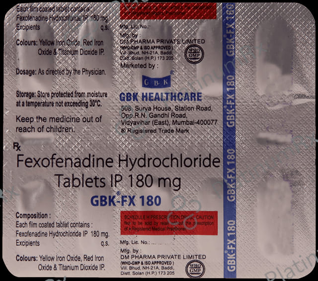 Gbk FX 180mg Tablet 10s