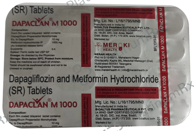 Dapaclan M 1000 Tablet SR