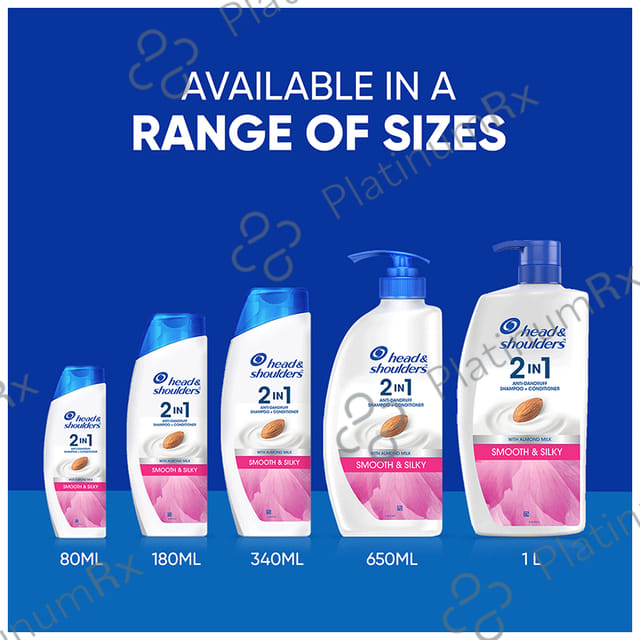 Head & Shoulders Smooth & Silky 2 in 1 Anti-Dandruff Shampoo+Conditioner 340 ml