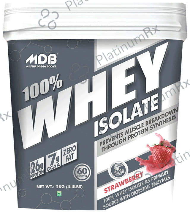 MDB Master Dream Bodies 100% Whey Isolate Strawberry 2 kg