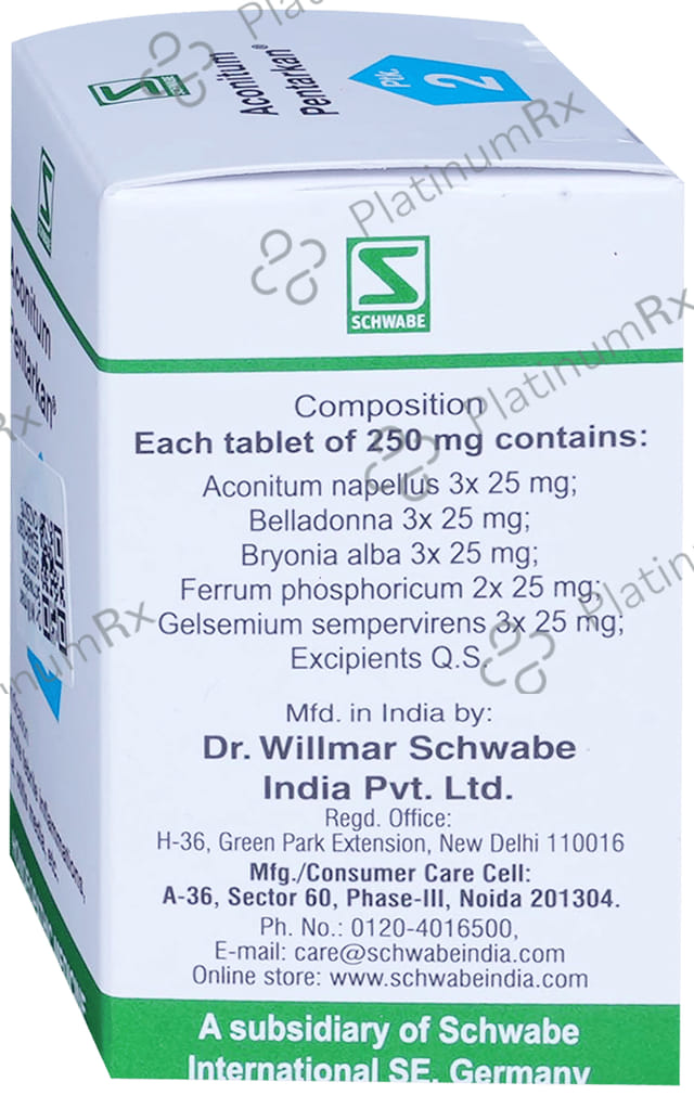 Dr Willmar Schwabe India Aconitum Pentarkan Tablet