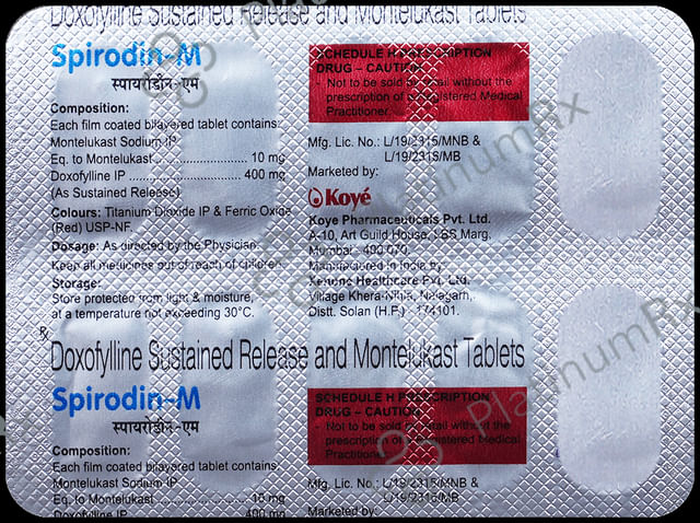 Spirodin M 400/10mg Tablet SR 10s