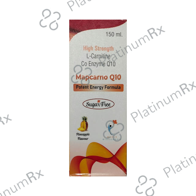 Mapcarno Q10 Syrup Pineapple Sugar Free