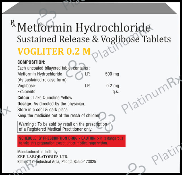 Vogliter M 500mg/0.2mg Tablet SR