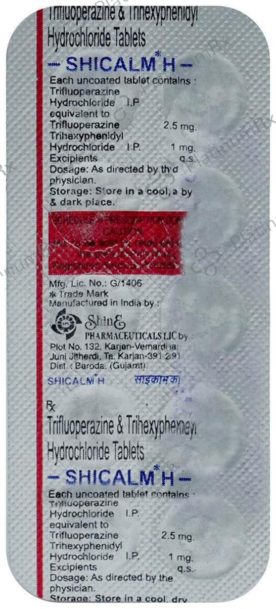 Shicalm H 2.5mg/1mg Tablet