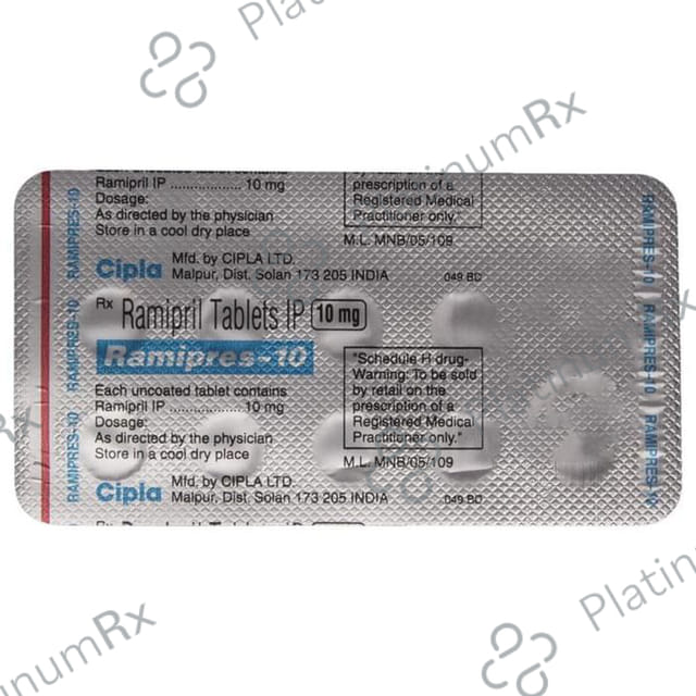 Ramipres 10mg Tablet 10s