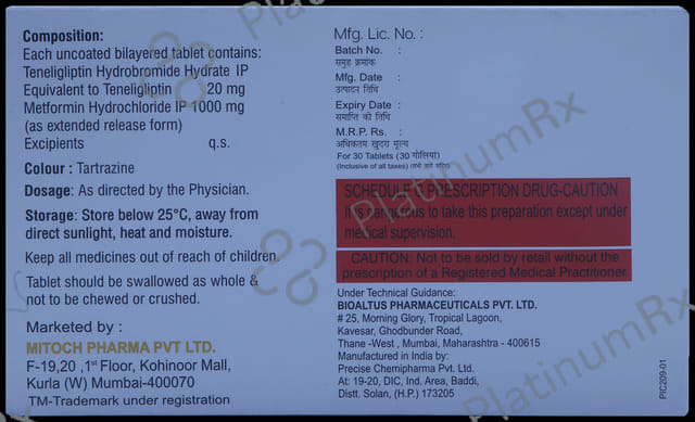 Tenamit M 1000mg/20mg Tablet