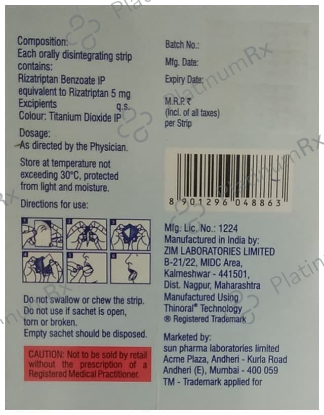 Rizanet 5mg Orally Disintegrating Strip 1s