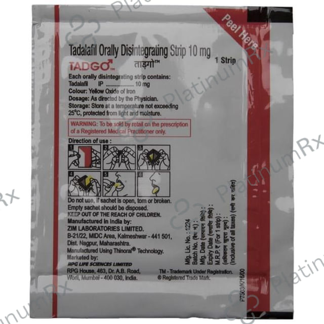 Tadgo 10mg Disintegrating Strip