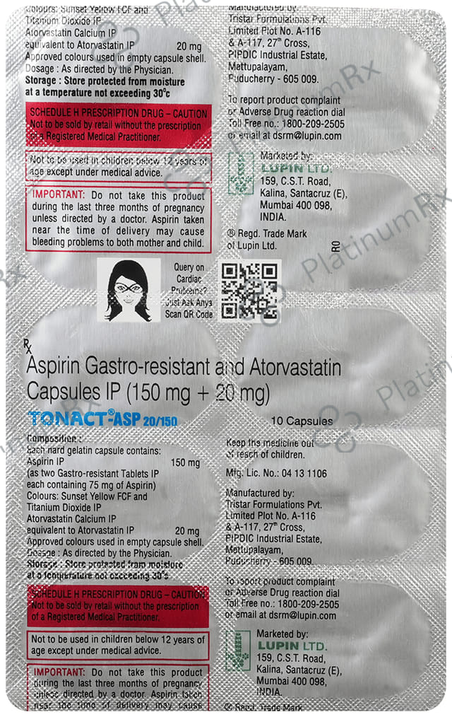 Tonact ASP 20/150mg Capsule 10s