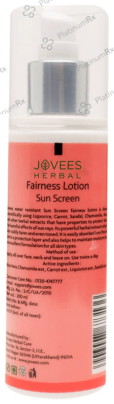Jovees Fairness Sun Screen SPF 25 Lotion 200 ml