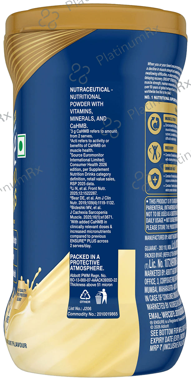 Ensure Plus Health Drink Vanilla Flavour Powder 400gm