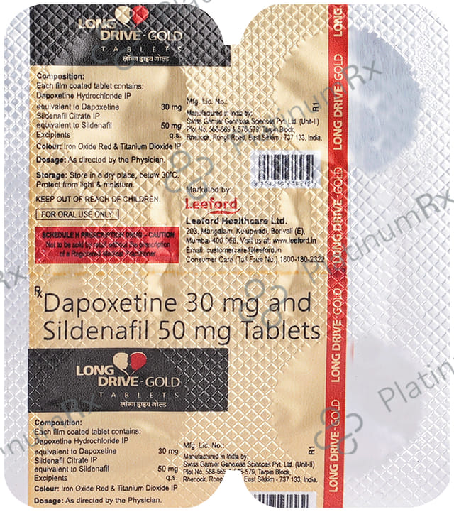 Long Drive Gold 30/50mg Tablet 4s
