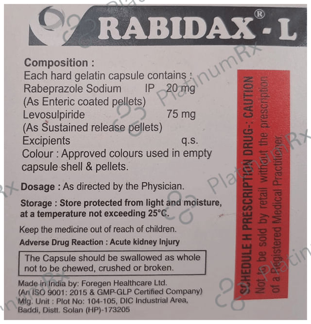Rabidax L Capsule SR 10s