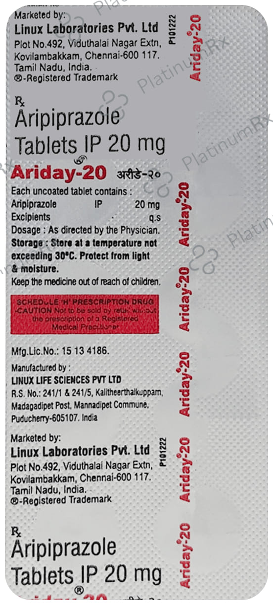 Ariday 20mg Tablet 10s