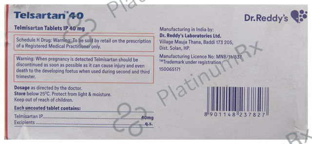 Telsartan 40mg Tablet 15s
