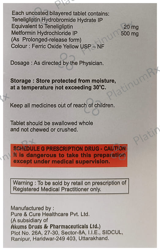 Tenedix M 500/20mg Tablet 15s