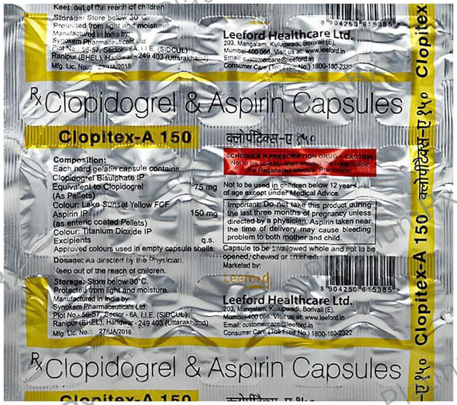 Clopitex A 150/75mg Capsule 15s