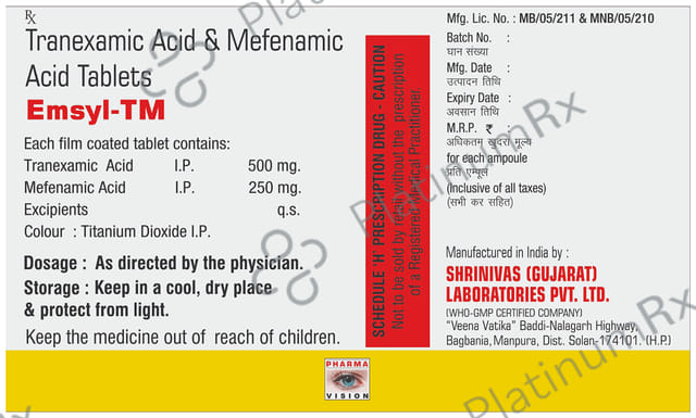 Emsyl TM 500/250mg Tablet 10s