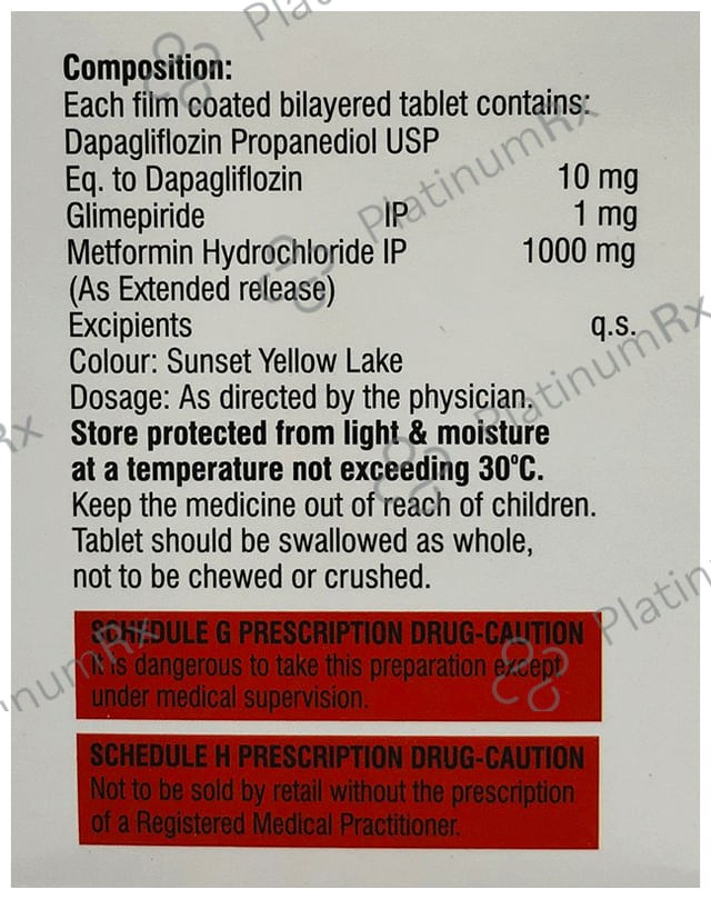 Glimisave DM 1/10/1000mg Tablet 10s