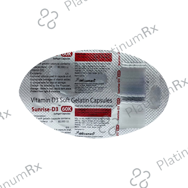 Sunrise-D3 60K Softgel Capsule