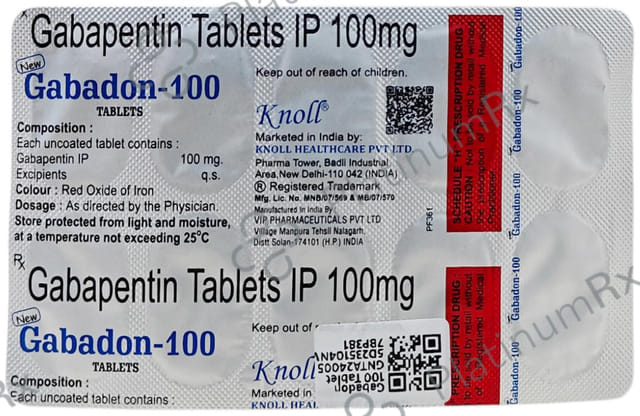 Gabadon 100mg Tablet 10s