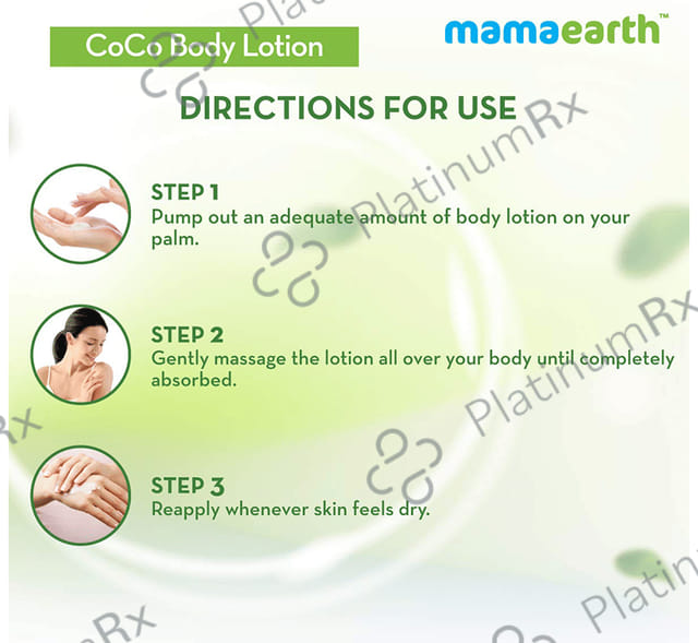 Mamaearth Coco Body Lotion for All Skin Types - Mineral Oil & Silicone-Free