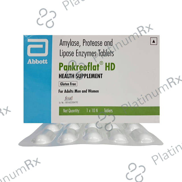 Pankreoflat HD Gluten Free Tablet 10s