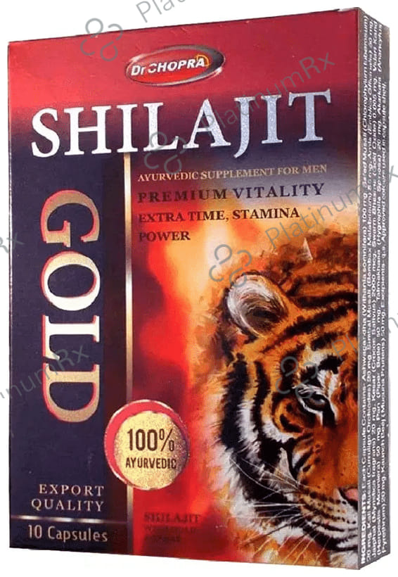 Dr Chopra 100% Ayurvedic Shilajit Gold Capsule for Men 10s