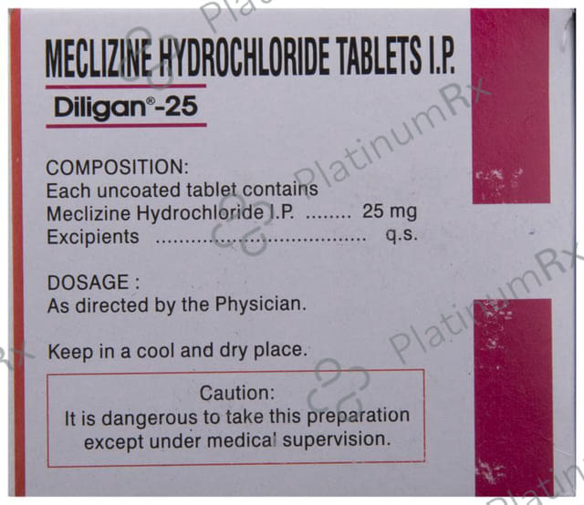 Diligan 25mg Tablet 15s