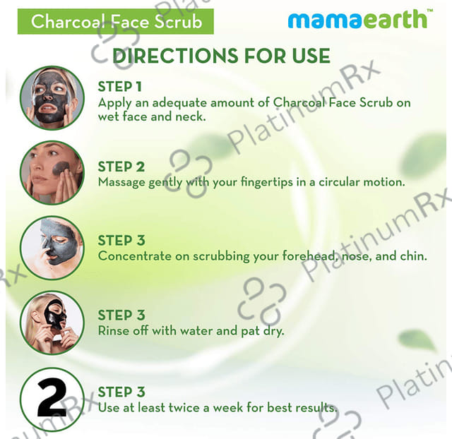 Mamaearth Charcoal Face Scrub - Paraben & SLS-Free - For All Skin Types