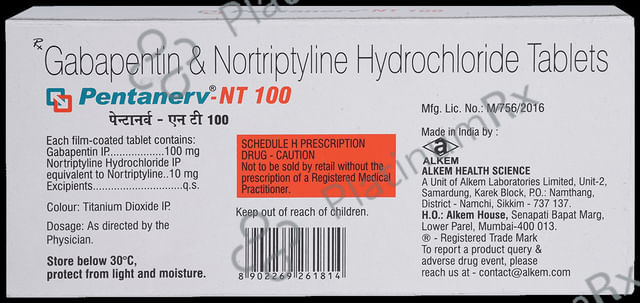 Pentanerv NT 100/10mg Tablet 10s