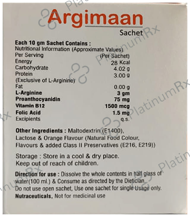 Argimaan Orange Flavour Sachet 10gm