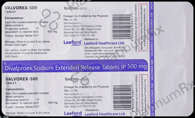 Valvorex 500mg XR Tablet 10s