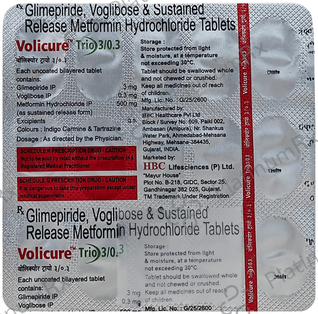 Volicure Trio 3/500/0.3mg Tablet SR 15s