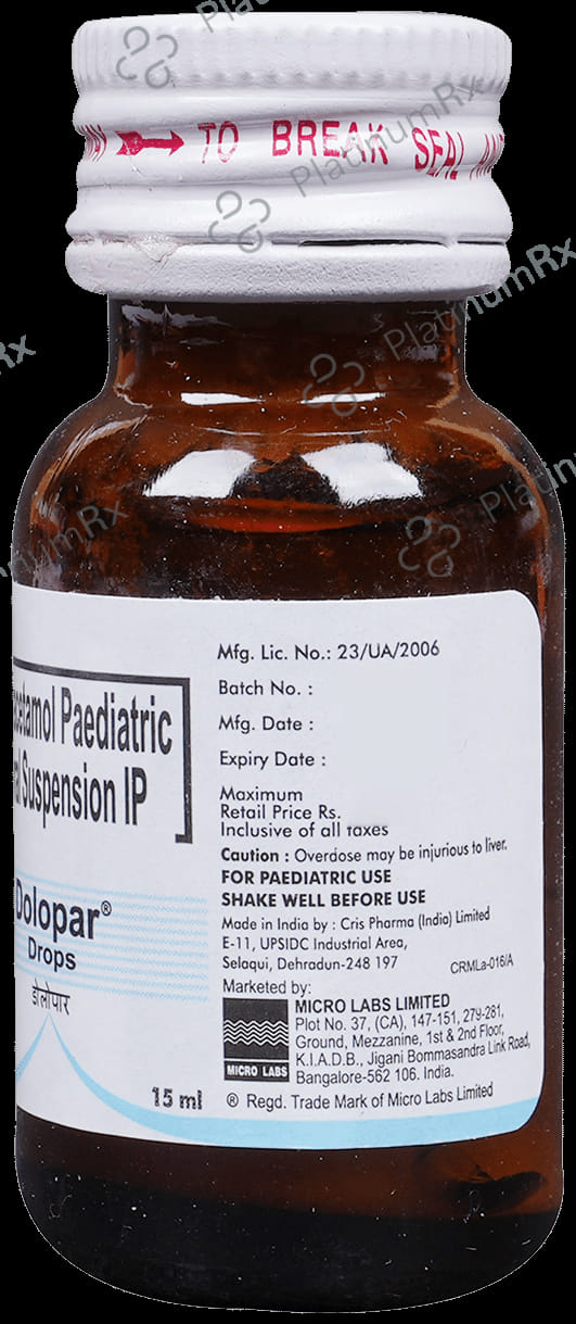 Dolopar 100mg Drops 15ml