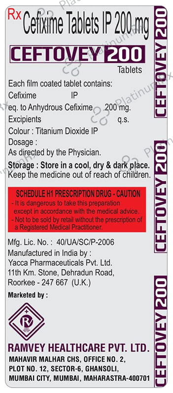 Ceftovey 200mg Tablet 10s