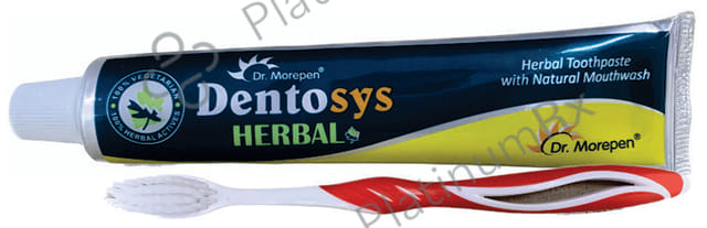 Dr. Morepen Dentosys Herbal Toothpaste with Toothbrush Free