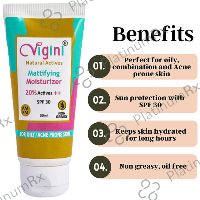 Vigini Mattifying SPF 30 Moisturiser 50ml