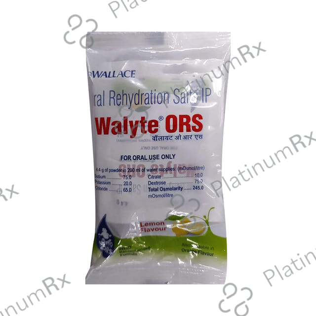 Walyte ORS for Instant Hydration Lemon Flavour Powder 4.4gm