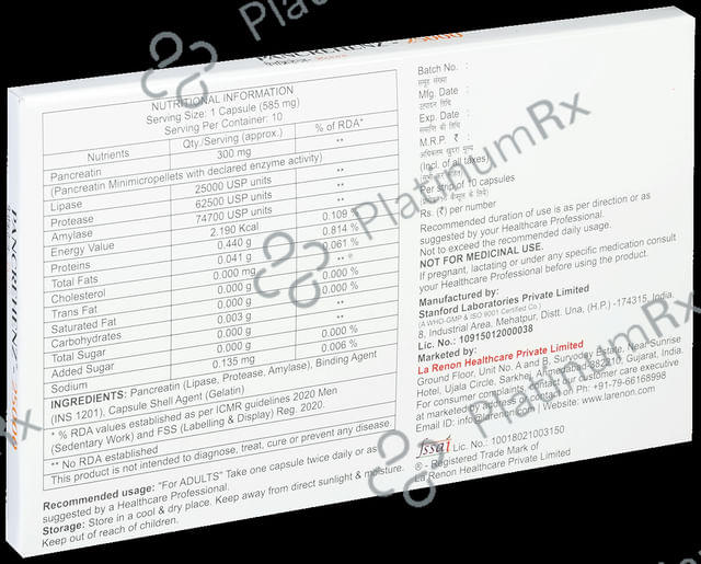 Pancrehenz 25000 Capsule 10s
