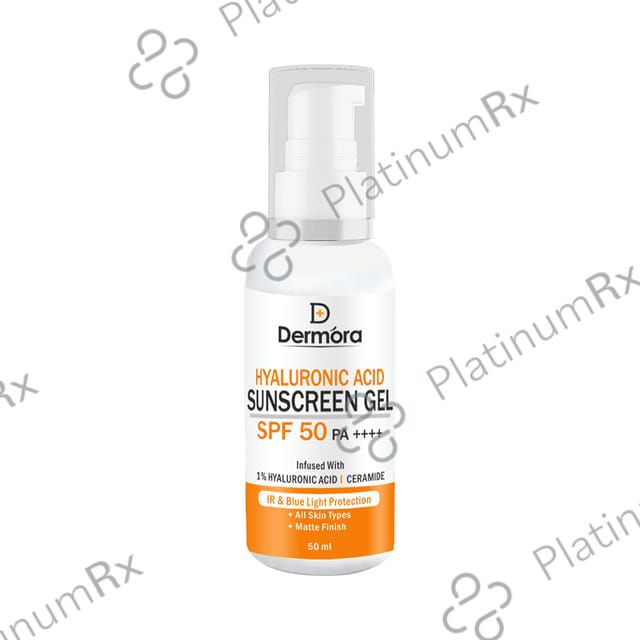 Dermora Hyaluronic Acid Sunscreen SPF 50 PA++++ Gel 50ml