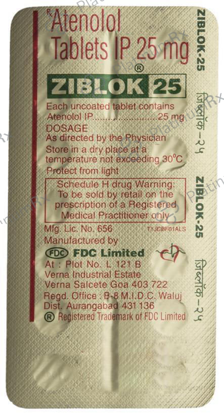 Ziblok 25mg Tablet 14s